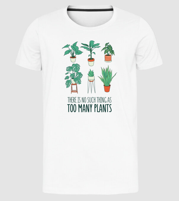 Este imposibil să existe prea multe plante model alb pe tricou