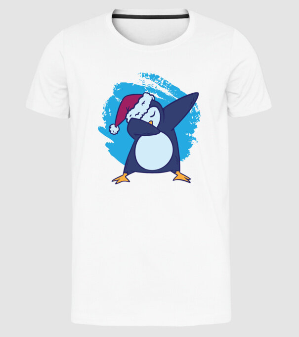 Pinguin DAB model alb pe tricou