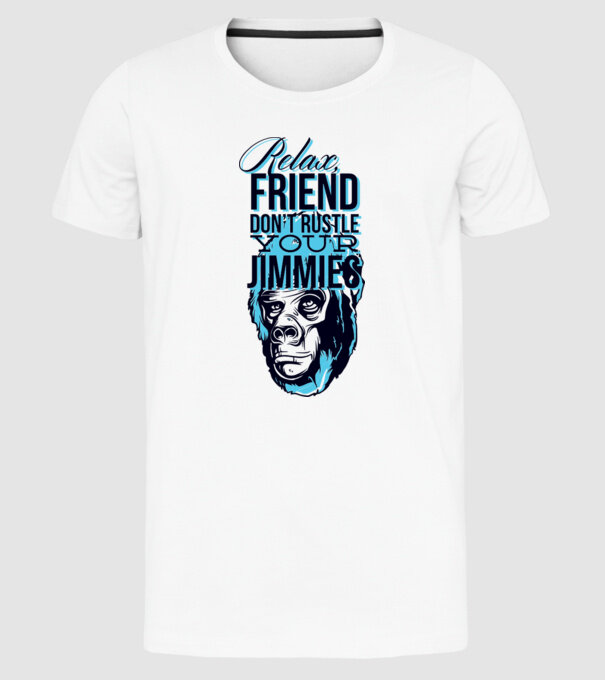Relax Friend model alb pe tricou
