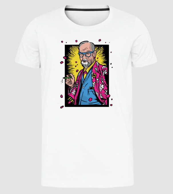 Sigmund Freud Filozof model alb pe tricou