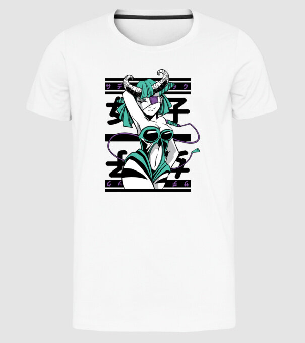 Fată sexy Anime model alb pe tricou