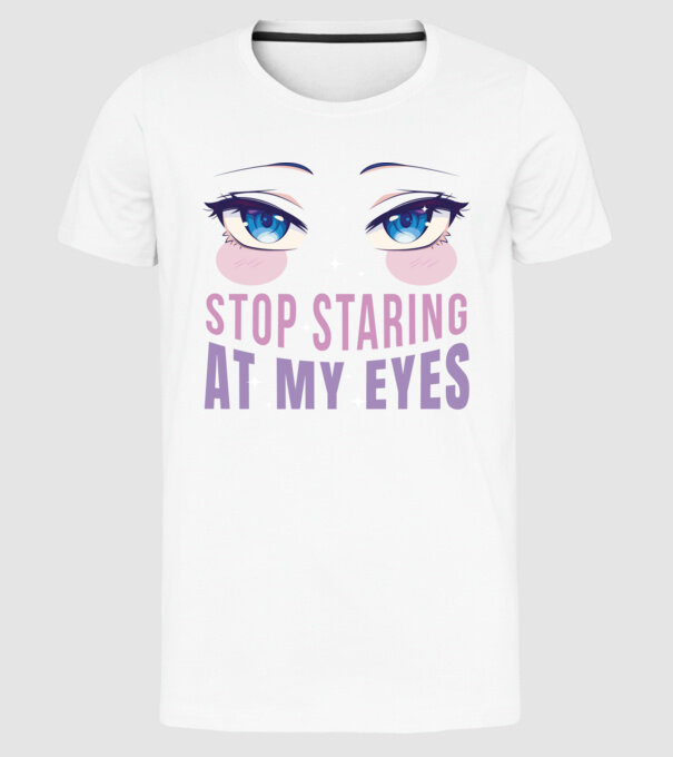 Ochi sexy Anime model alb pe tricou