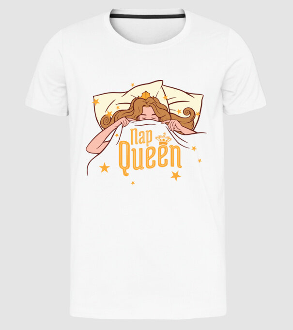 Regina somnului model alb pe tricou
