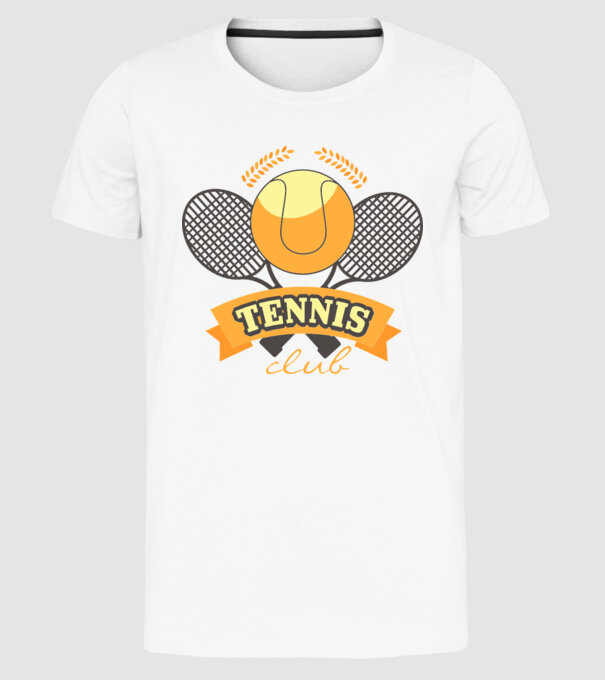 Tennis Club model alb pe tricou