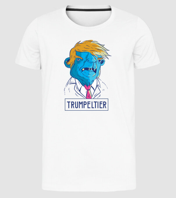 Trumpeltier monstru Trump model alb pe tricou