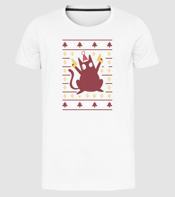 Pulover urât Pew Pew Pew Madafakas model alb pe tricou