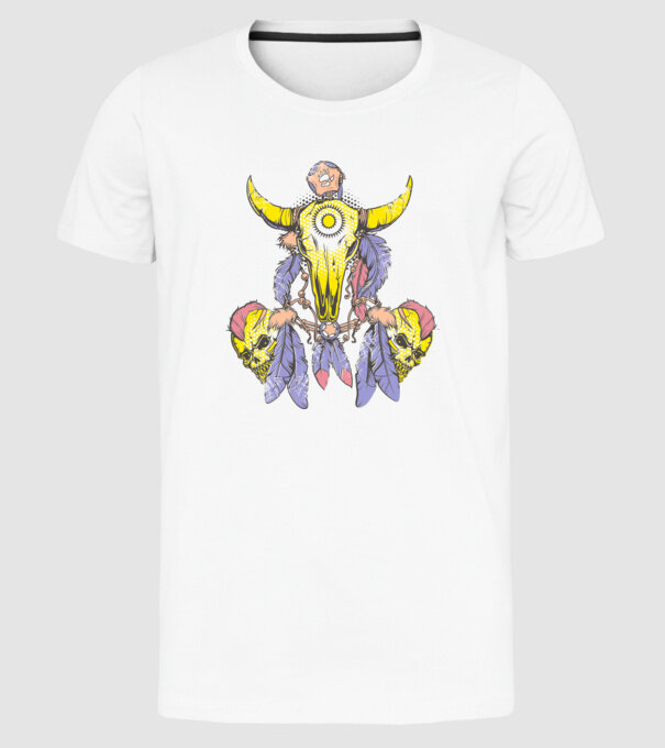 Hunter Talisman model alb pe tricou