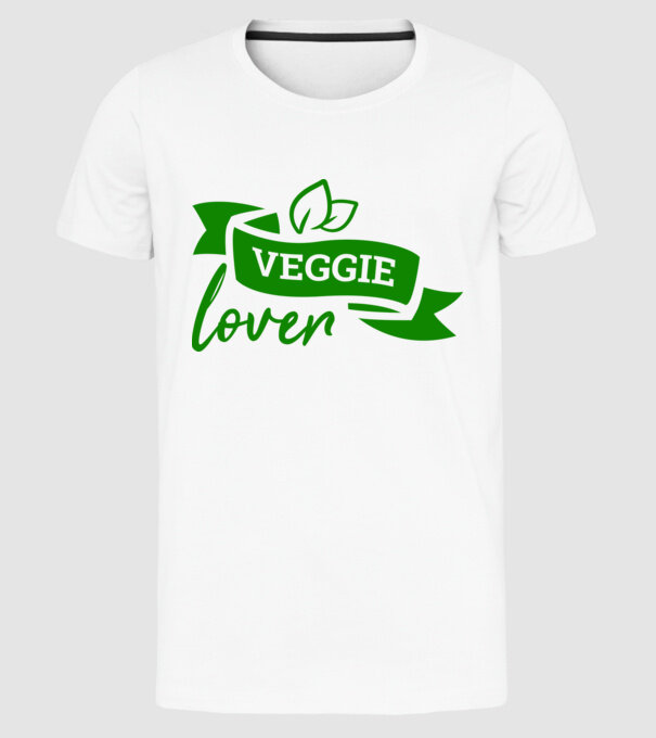 Veggie lover Iubitor de legume model alb pe tricou