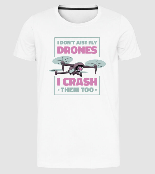 Tricou drone model alb pe tricou