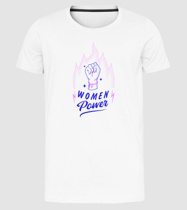 Women Power Ziua Femeii model alb pe tricou