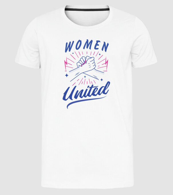 Women United tricou Ziua Femeii model alb pe tricou