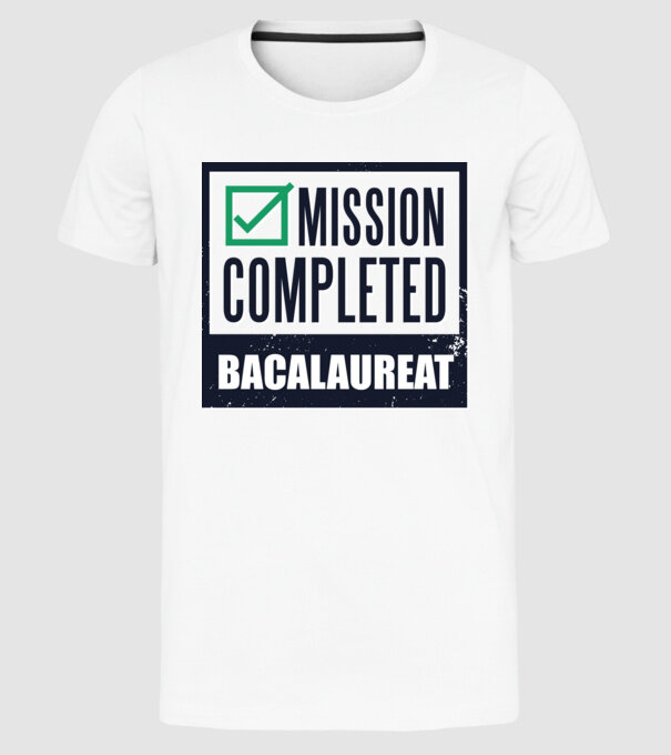 bacalaureat model alb pe tricou