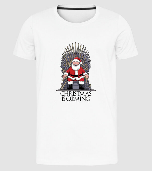 Christmas is Coming Alb model alb pe tricou