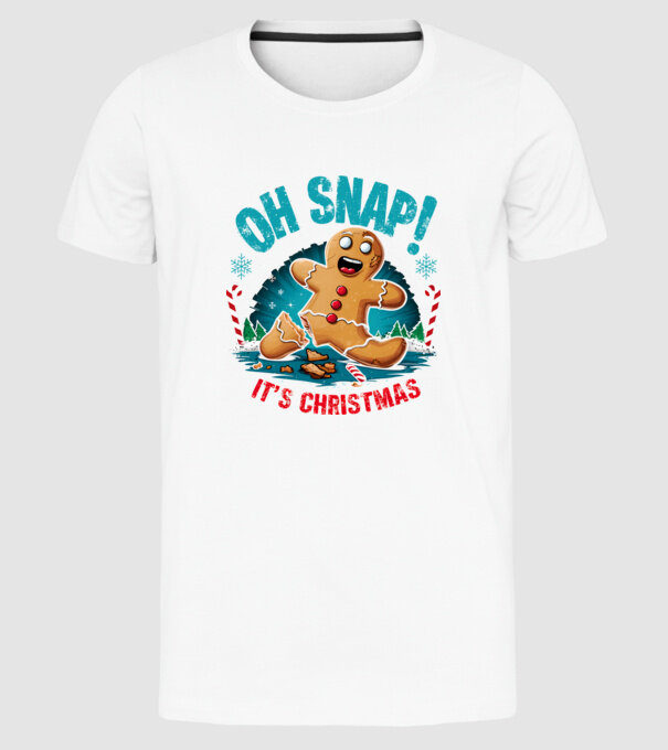 Oh snap! It's christmas Alb model alb pe tricou
