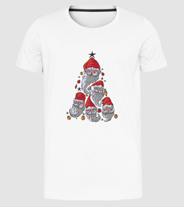 Pitici pentru pomul de Crăciun model alb pe tricou