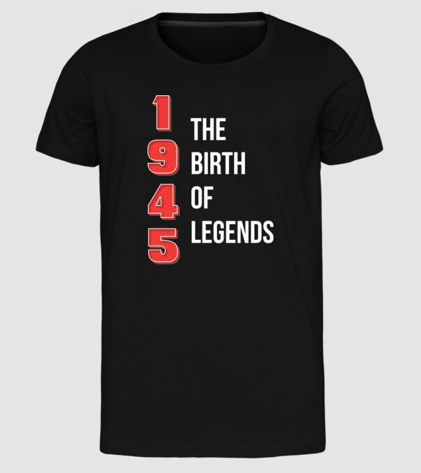 1945 the birth of legends model negru pe tricou