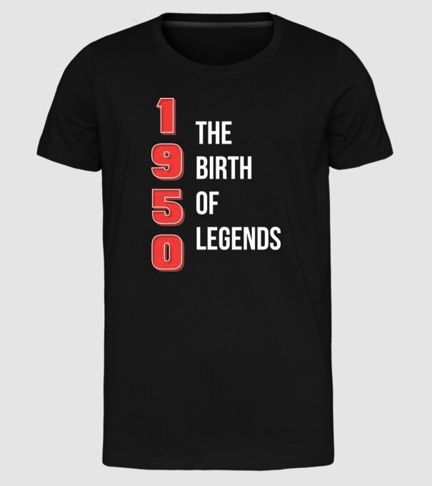 1950 the birth of legends model negru pe tricou