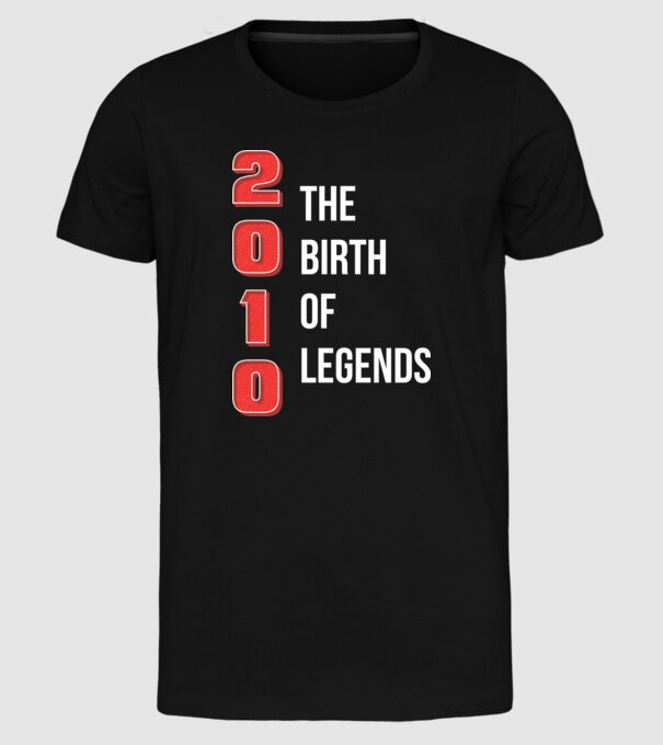 2010 the birth of legends model negru pe tricou