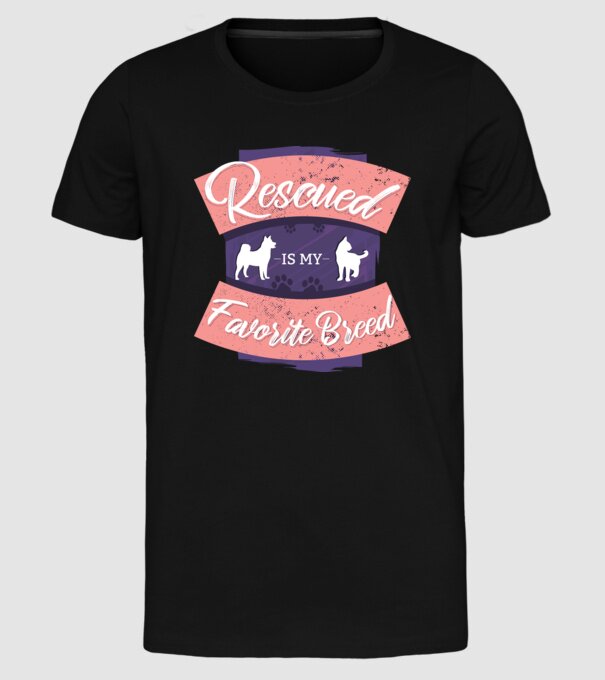 Rasa mea preferată este cea adoptată model negru pe tricou
