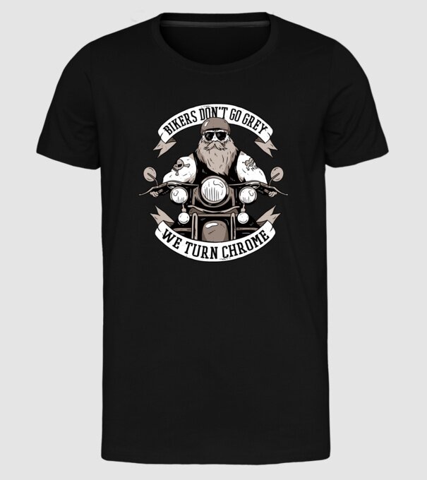 Motocicliștii nu devin cărunți model negru pe tricou