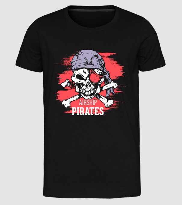 Airship Pirates - Pirat model negru pe tricou