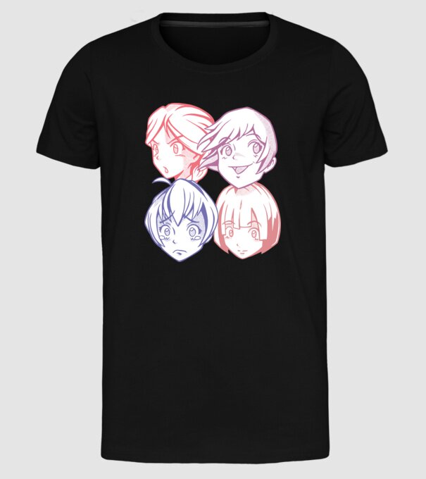 Expresii Anime model negru pe tricou