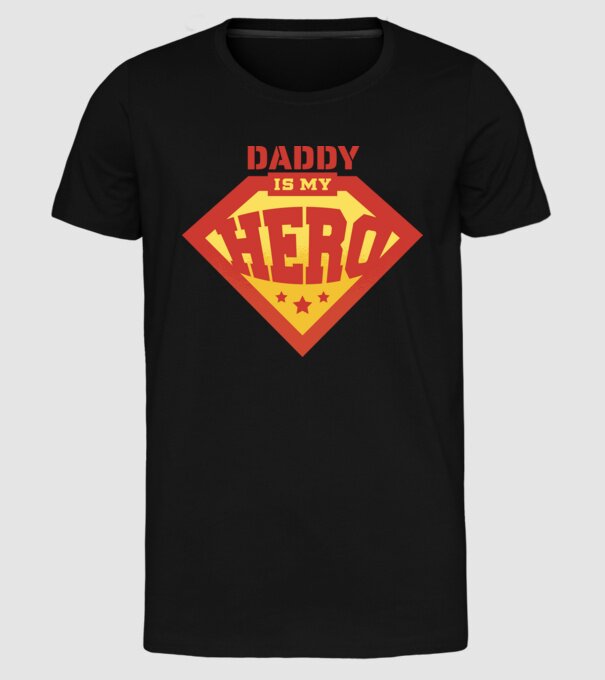 Tata este Supereroul meu model negru pe tricou