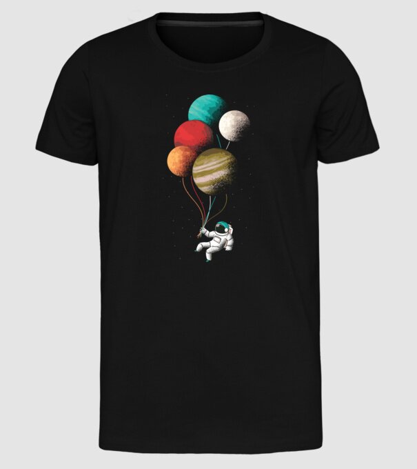 Astronaut Balloons baloane astronaut model negru pe tricou