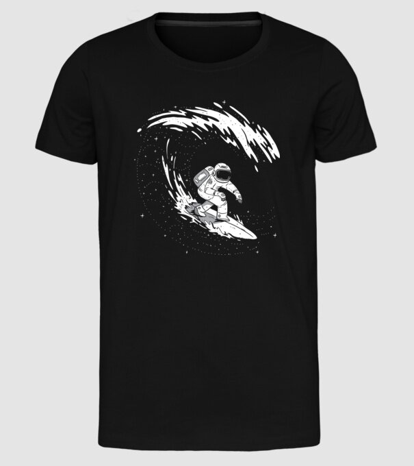Astronaut Surf amuzant tricou amuzant astronaut model negru pe tricou