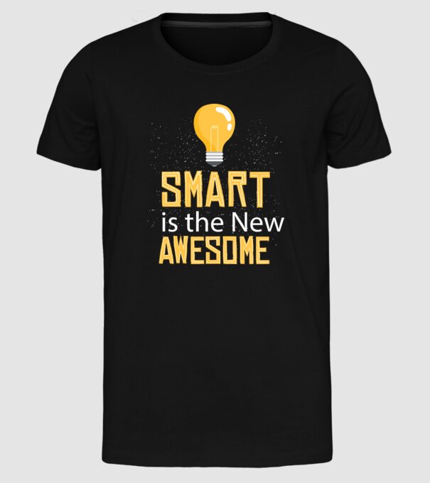 Smart este noul cool model negru pe tricou