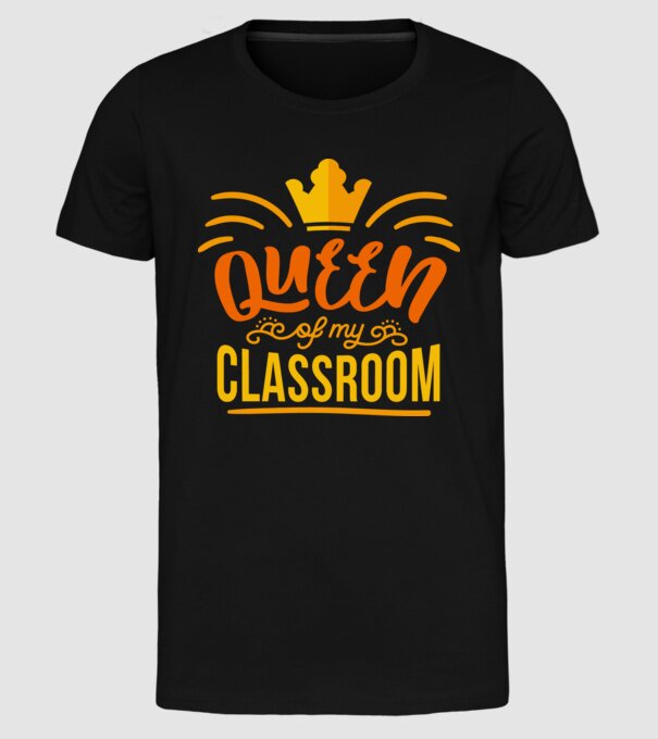 Regina clasei model negru pe tricou