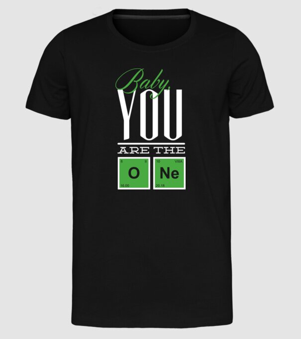 Baby you are the one model negru pe tricou