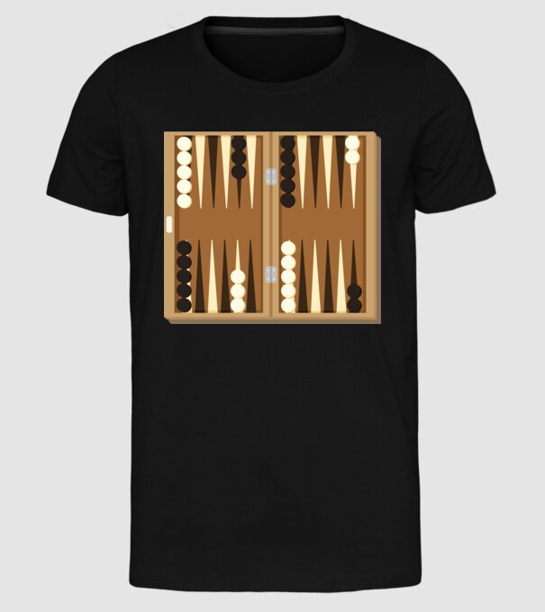 Joc de table model negru pe tricou