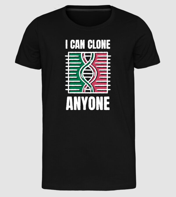 Clonez pe oricine Biolog model negru pe tricou