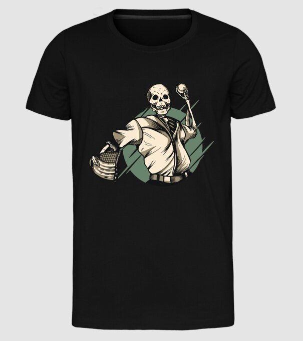 Schelet Baseball model negru pe tricou