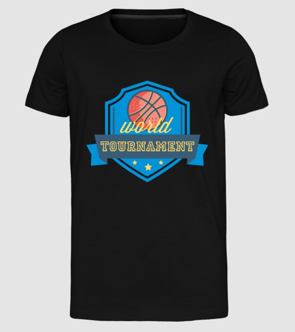 Basketball Tournament model negru pe tricou