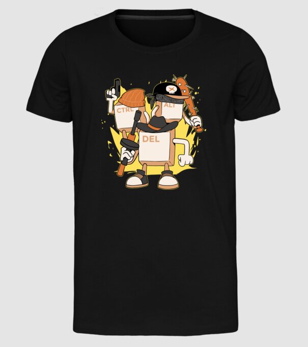 Mafie tastatură model negru pe tricou