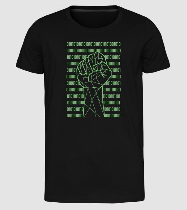 Pumn binar model negru pe tricou
