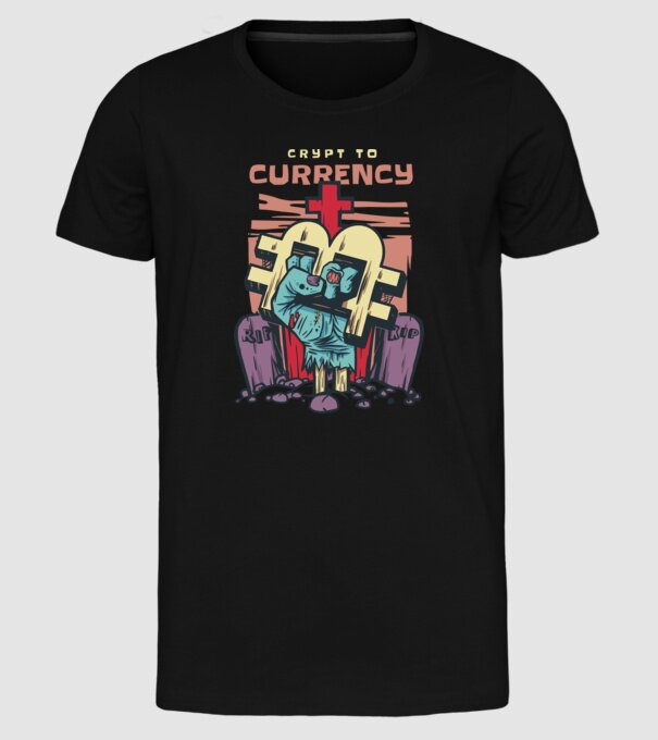 Cimitir Bitcoin model negru pe tricou