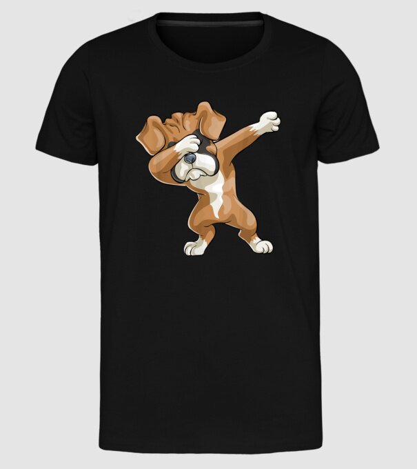 Boxer dab model negru pe tricou