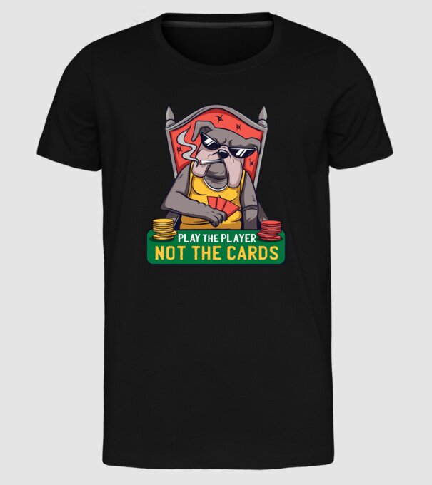 Bulldog Poker model negru pe tricou