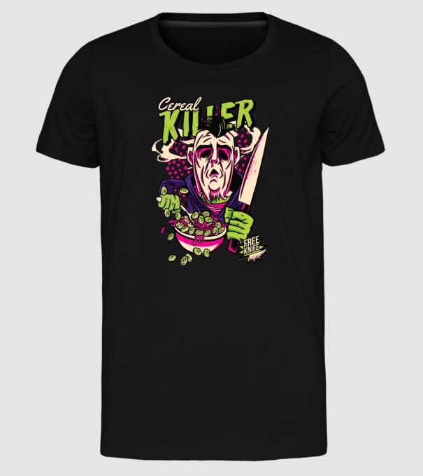 Cereale Killer Fulgi de cereale model negru pe tricou
