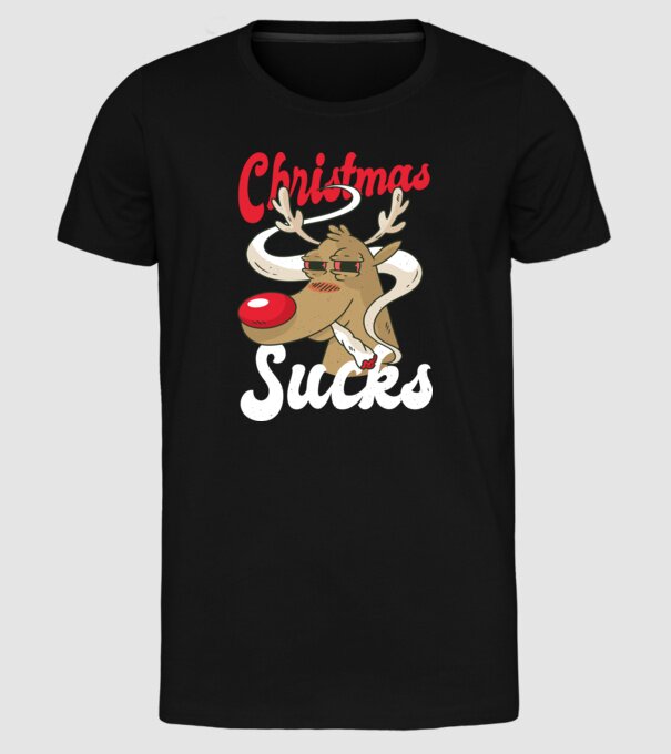 Christmas Sucks - Urăsc Crăciunul Crăciunul model negru pe tricou