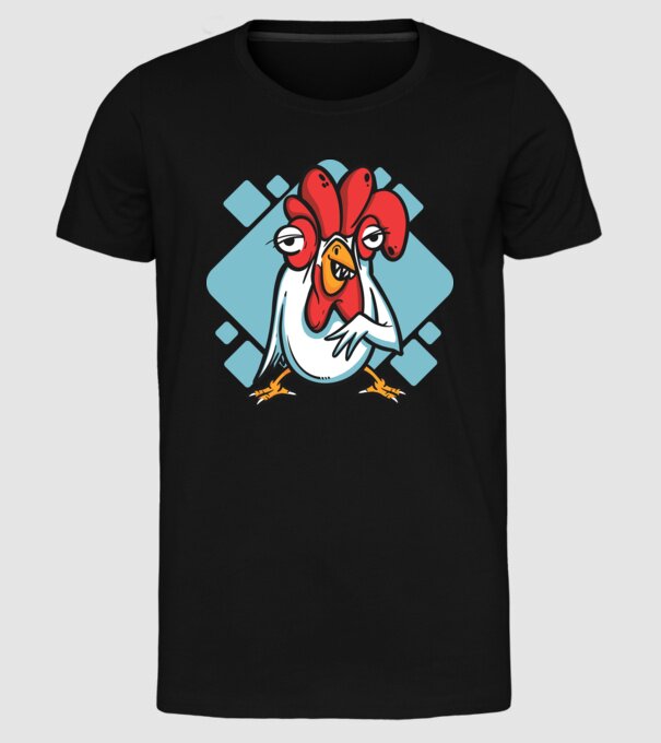 Pui model negru pe tricou