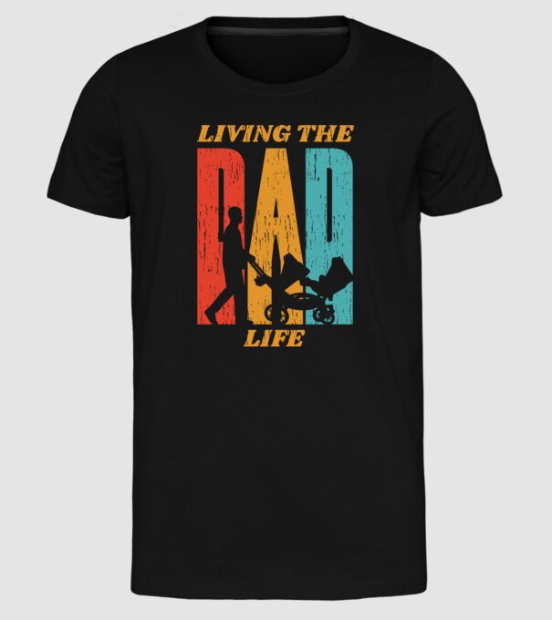 Dad Life pentru tata model negru pe tricou