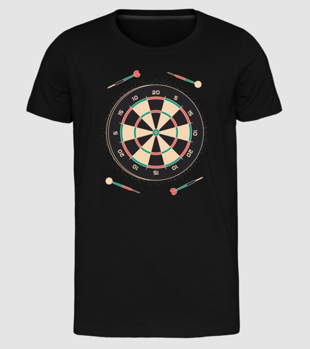 Tablă Darts model negru pe tricou