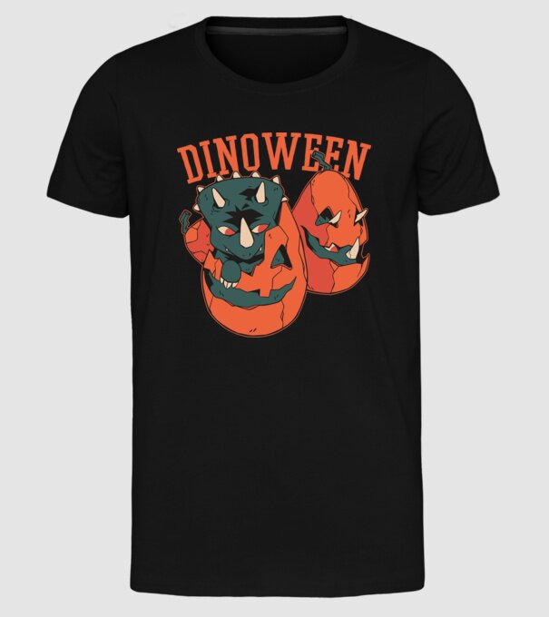 Dinoween model negru pe tricou
