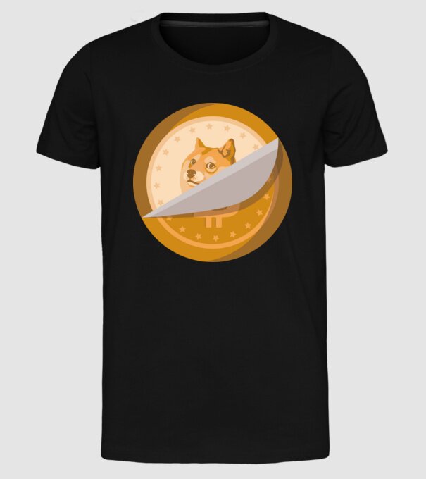 Dodge Coin model negru pe tricou