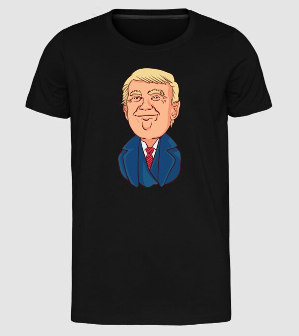 Donald Trump model negru pe tricou