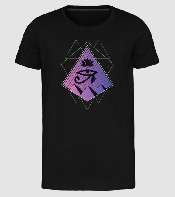 Egipt simbol geometric model negru pe tricou